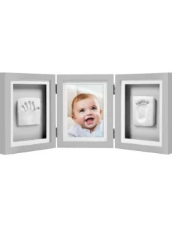 Babyprints Deluxe - triplakehys käden- ja jalanjäljelle + valokuvalle, harmaa