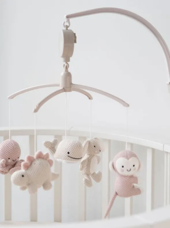 Baby´s Only - mobile pinnasänkyyn Animals, old pink/warm linen