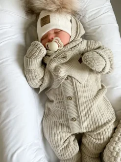 Baby's Only - vastasyntyneen neuletossut, Warm Linen