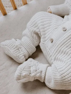 Baby's Only - vastasyntyneen neuletossut, Warm Linen