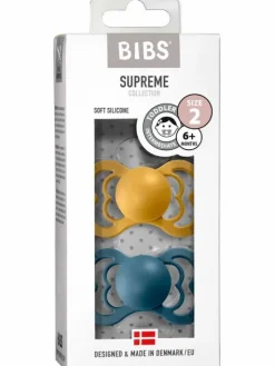 BIBS - Supreme tutti 2-PACK 0-18kk - Mustard / Petrol