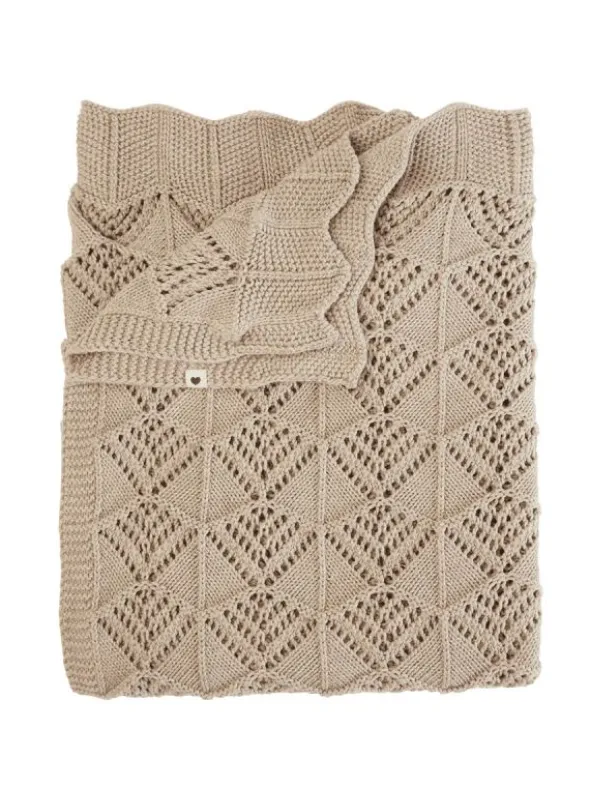 BIBS - Wavy vauvan torkkupeitto, tumma beige