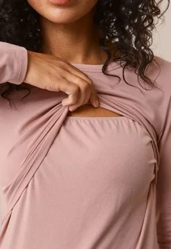 Boob Design - imetyspaita pitkähihainen Classic, mauve