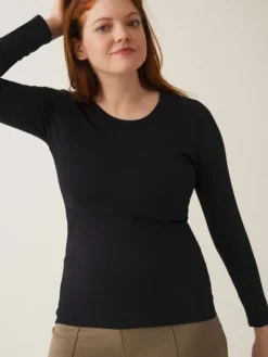 Boob Design - imetyspaita pitkähihainen Classic, musta