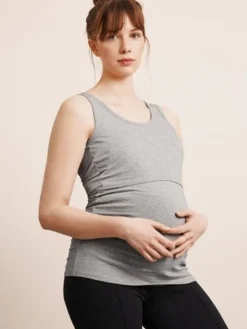 Boob Design - imetystoppi Classic Tank Top Grey melange