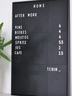 Design Letters - Letter Board A4, musta