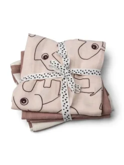 Done By Deer - harsoliina 3-pack 70x70 - Deer friends Powder