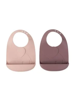 Done By Deer - Peekaboo silikoninen ruokalappu 2-PACK - Elphee Powder