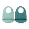 Done By Deer - Peekaboo silikoninen ruokalappu 2-PACK - Elphee Blue