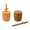 Done by Deer - Peekaboo Straw cup - Wally Mustard