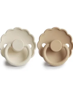 FRIGG - vauvan silikoninen tutti 2-Pack, Cream/Croissant