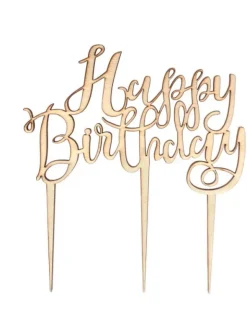 Happy Birthday! puinen kakunkoriste