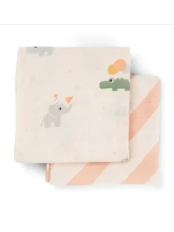 Harsoliina vauvalle 2-pack 70x70 - Celebration Powder – Done By Deer