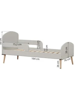 Hoppekids Blend Juniorsänky, 70 x 160 cm - harmaa