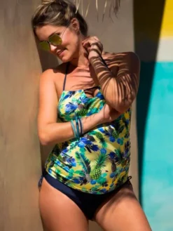 Äitiysuimapuku tankini ALOHA, keltainen | CACHE COEUR