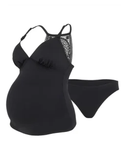 Äitiysuimapuku tankini Maori (musta) | CACHE COEUR