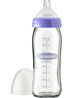 Lansinoh - lasinen tuttipullo 240ml, 3kk+