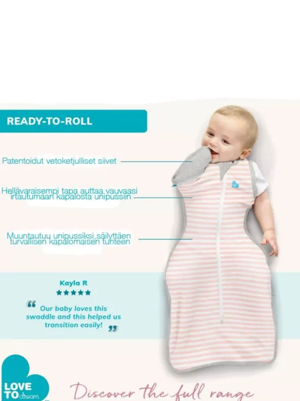 Love to Dream - Swaddle Up 50/50 kapalo - kesäversio harmaa