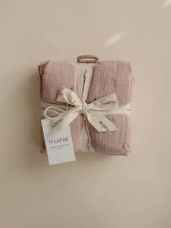 Luomupuuvillainen harso 3-Pack, blush | MUSHIE