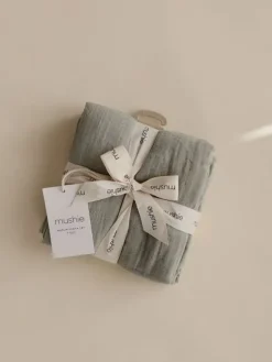 Luomupuuvillainen harso 3-Pack, sage | MUSHIE
