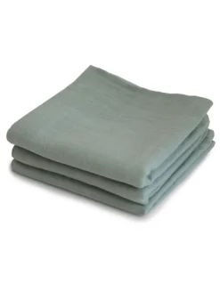 Luomupuuvillainen harso 3-Pack, sage | MUSHIE
