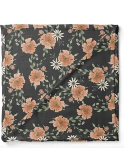 Mini Wander - kukkaharso 120x120 - Peony Blooms, Charcoal Gray