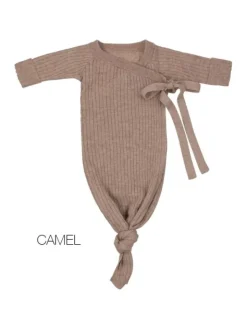 Moalie Knotted Gown -yöpuku, Beige tai Camel