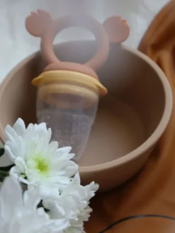 Mushie silikonikulho imukupilla, natural
