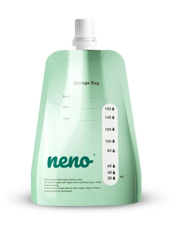 Neno - rintamaidon säilytyspussit 20kpl ja adapteri