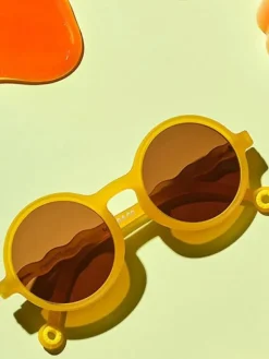 Olivio&Co Lasten Aurinkolasit Kids 3-5v, Round Citrus Yellow