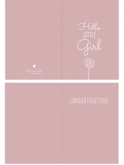 Onnittelukortti Hello Little Girl