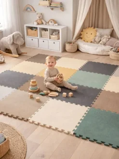 Palamatto lastenhuoneeseen 50x50cm, vaaleanpunainen