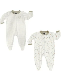 Pitkähihainen vauvan haalari 2-PACK, hiekka | BOLEY