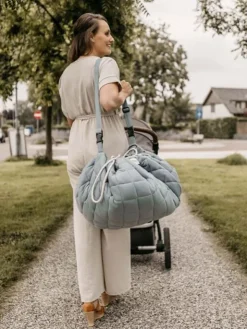 Play&Go leikkimatto/lelupussi Organic Soft, Dusty Blue