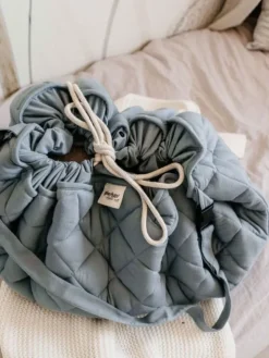 Play&Go leikkimatto/lelupussi Organic Soft, Dusty Blue