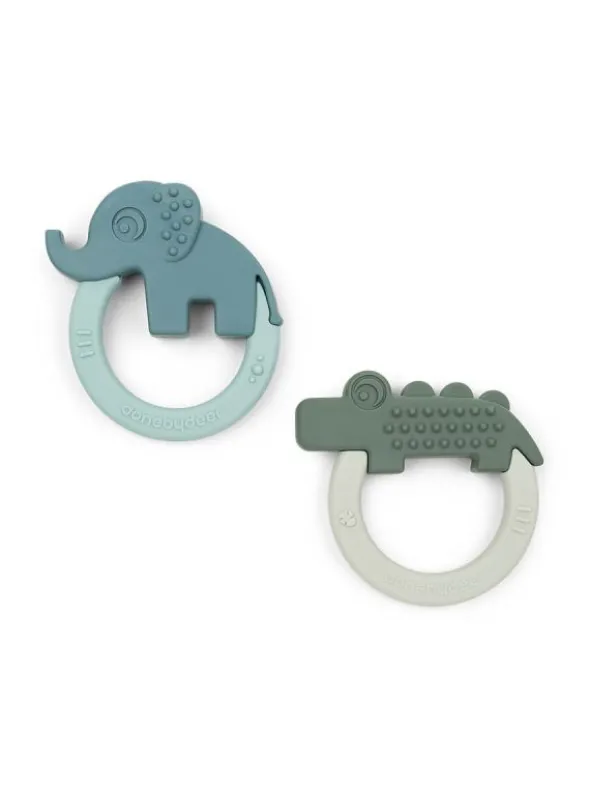 Purulelu 2-pack Deer friends Green/Blue | DONE BY DEER
