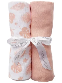 Puuvilla harsosetti 2-pack peachy GOTS