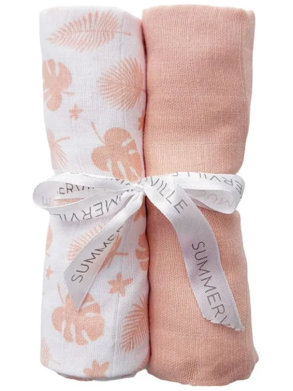Puuvilla harsosetti 2-pack peachy GOTS