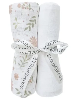 Puuvillainen harsoliina 2kpl 70x70 cm – Blossom