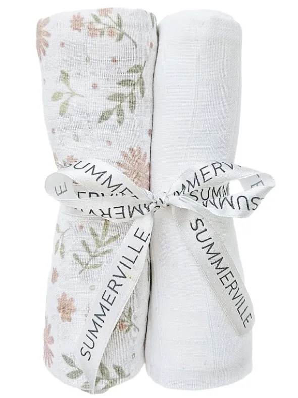 Puuvillainen harsoliina 2kpl 70x70 cm – Blossom