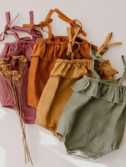 Ruffles Slip Strap body, brown