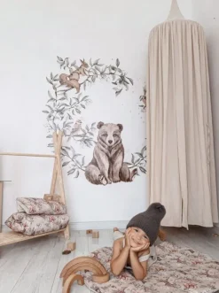 Seinätarra 140cm, Circle Forest Animals 1