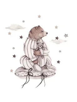 Seinätarra Setti 100x100cm, Dreamers Bear