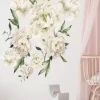 Seinätarra Setti 140x140cm, White Peonies
