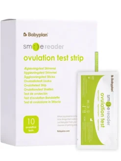 Smile Reader Raskaaksi -pakkaus - 10 Ovulaatiotestiä + 5 Raskaustestiä + Sovellus